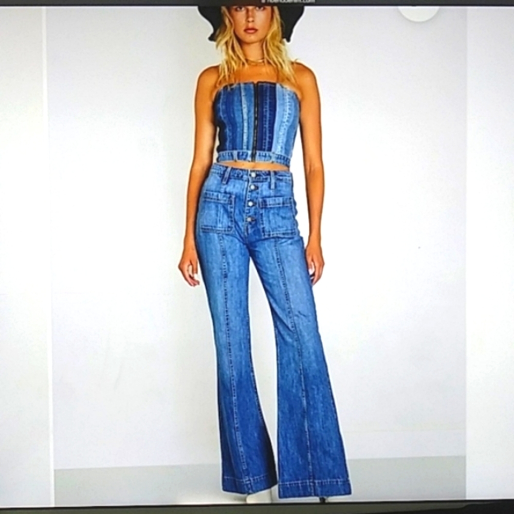 NWT No End Payton high rise patch pocket jeans in Laguna Beach size 29